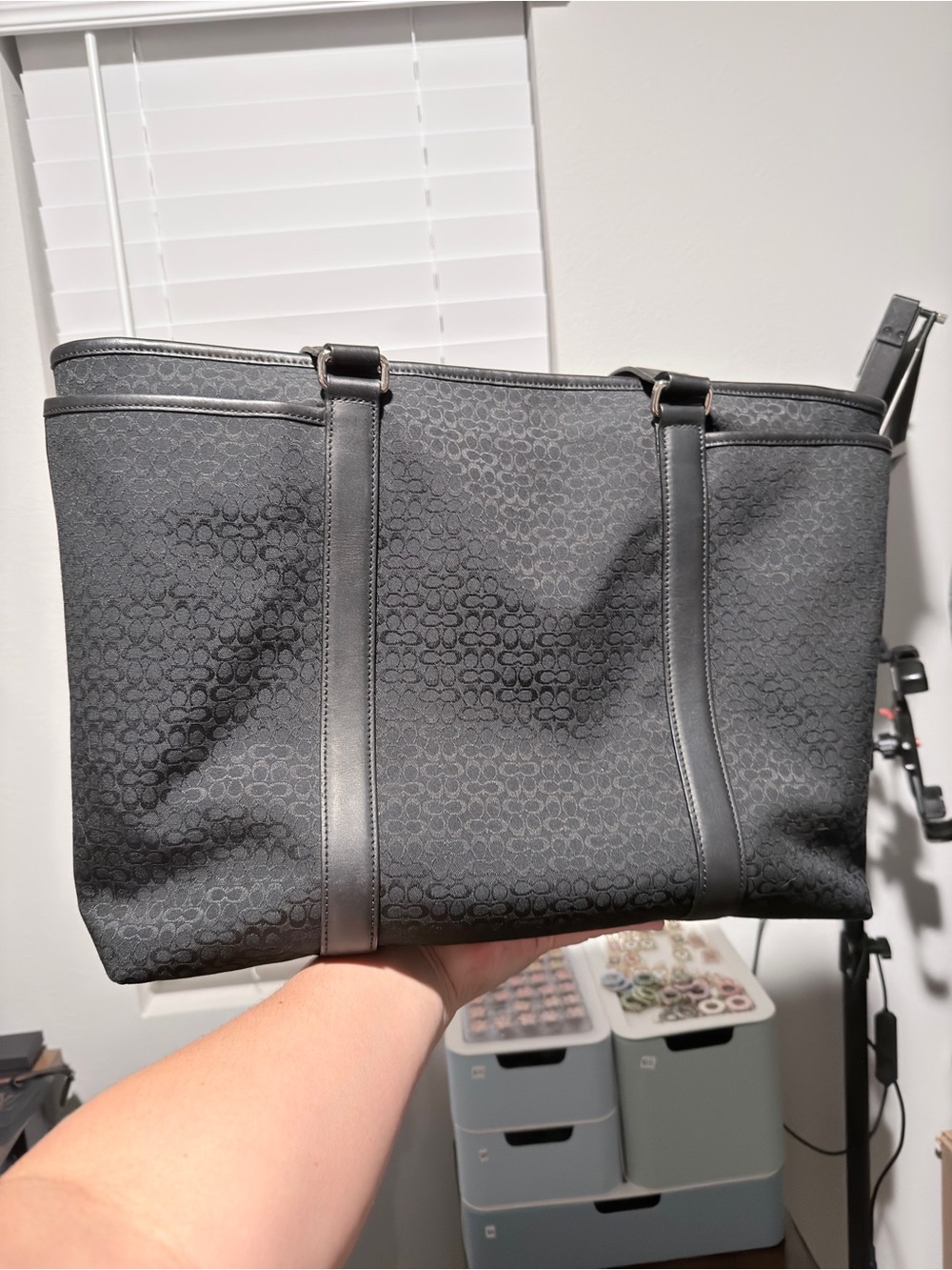 Large Coach Canvas Tote